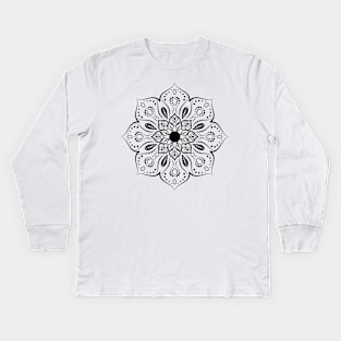 Flower Mandala Kids Long Sleeve T-Shirt